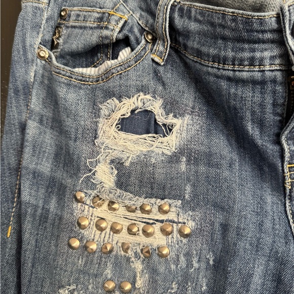 Torrid Studded Distressed Blue Women's Jeans - Picture 4 of 5